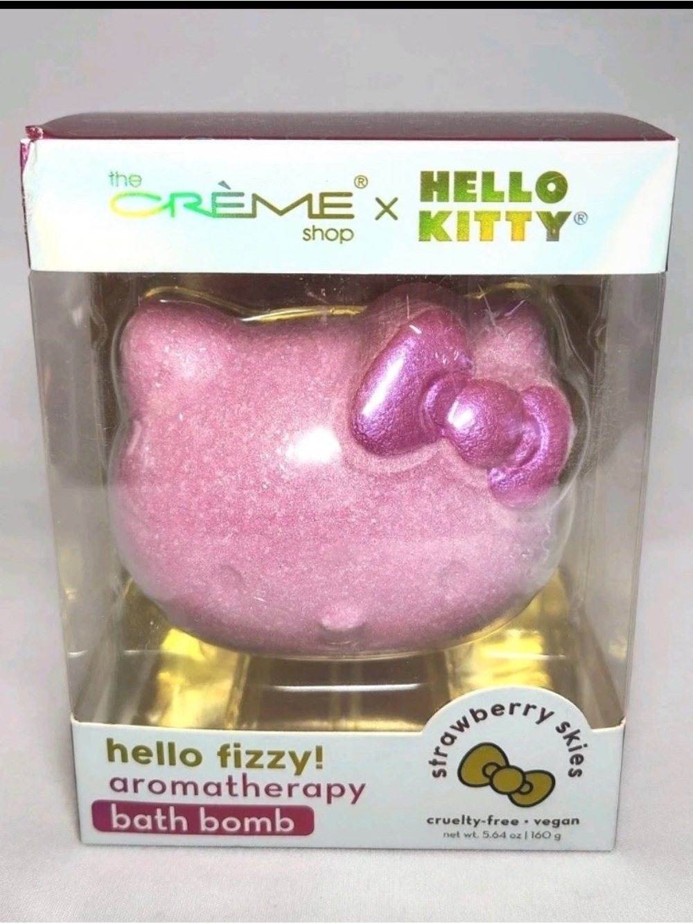 The Crème Shop x Hello Kitty Pink Strawberry Skies Aromatherapy Bath Bomb